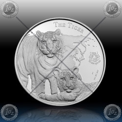 1oz NIUE $1 Dollar 2015 "THE TIGER" BU - Prooflike